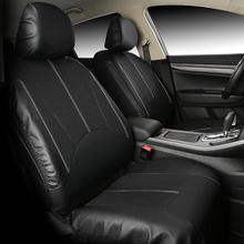 Cojín delantero de cuero PU para asiento de coche, alfombrilla protectora para Interior de automóvil, color negro, 2 uds. 2024 - compra barato