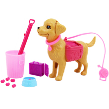 1 Set 1:6 Doll House Accessories Mini Plastic Dog + Pet Equipment Outdoor Combination for Barbie Doll Toys Set 2024 - buy cheap