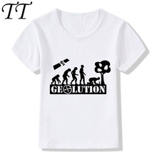 2018 Children My Live Geocaching Evolution Print T-Shirts Kids Summer Tops Girls Boys Short Sleeve T shirt Baby Clothes,HKP488 2024 - buy cheap