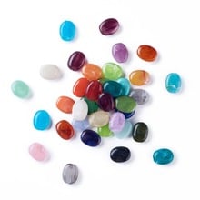 20pcs Mixed Acrylic Imitation Stone Beads Oval Beads for jewelry making DIY, 19mm long, 15mm wide, 7.5mm thick, hole: 2mm 2024 - buy cheap