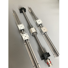 Sbr 16 trilho de guia linear 6 conjunto sbr16-400/600/1000mm + 3 peças ballscrew sfu1605-450/650/1050mm + bk/bf12 peças cnc 2024 - compre barato