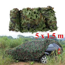 5m x 1.5m Outdoor Sun Shelter Net camouflage Netting Hunting Woodland Jungle Tarp Car-covers Tent Jungle sun Shelter 2024 - buy cheap