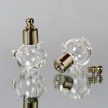 20pcs/lot cute pig screw cap glass vial pendant Miniature Perfume oil bottle jars Crystal pendant charms name or rice art jars 2024 - buy cheap