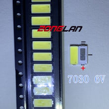 200pcs/Lot Lumens SMD LED 7030 6V 1W Cool White For TV BackLight 200mA 2024 - buy cheap