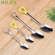 HILIFE Shovel Shape Spoon for Bar Party Home Tableware Tea Coffee Spoon Stainless Steel Ice Cream Dessert Spoon 2024 - buy cheap