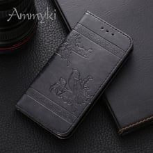 AMMYKI fragante floral fino diseño flip stents funda trasera del teléfono móvil de cuero 5,5 'para oukitel u22 funda 2024 - compra barato