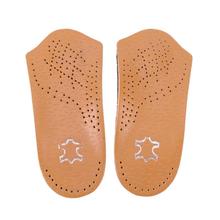 Women Men Leather Orthotics Half Insoles Flat Foot Arch Support Shoe Pad 2024 - buy cheap