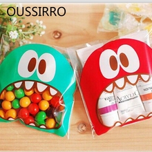 Mini bolsas de plástico autoadhesivas para galletas, bolsas de plástico para dulces, Chocolate, frijol, paquete de Navidad, 25 unids/lote 2024 - compra barato