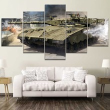 5 Panel Tank War Canvas Printed Painting For Living Room Wall Decor HD Picture Artworks Poster1 2024 - buy cheap