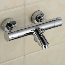 New Design Polished Chrome Solid Brass Bath Thermostatic Shower Faucet With Bend Angle Shower Mixer Valve Bathroom Accessories 2024 - buy cheap