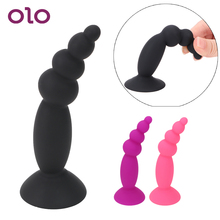 OLO consolador tapón Anal Pull Beads emulación de pene masaje Vaginal Plug juguetes sexuales para mujeres masturbador femenino Gel de sílice 2024 - compra barato