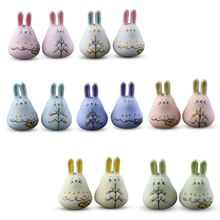 WSFS Hot Exquisite hand-made ceramic wind chimes jewelry cute rabbit wind bell Bell pendant Easter gift garden garden decorati 2024 - buy cheap