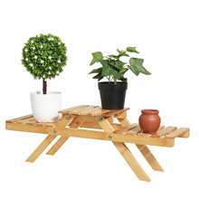 Suporte de prateleira de bambu para plantas e flores, estante de vaso de flores, suporte de mesa para sala de estar, jardim, áreas internas e externas, decoração de casa 2024 - compre barato