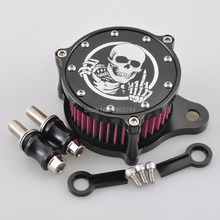 Aluminum Air filter Cleaner System Performance Air Cleaner Kit Skull Middle Finger Style Fit For Harley Sportster 1200 883 91-16 2024 - buy cheap