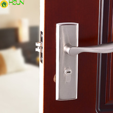 Indoor single tongue lock bedroom door lock bathroom machinery silver handle lock 2024 - buy cheap