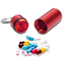 Caixa de comprimidos à prova d'água, embalagem de liga de alumínio para remédios, recipiente portátil 2024 - compre barato