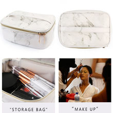 Professional Large Makeup Bag Cosmetic Case Storage Handle Organizer Travel Kit Women's Marbling Makeup Bags 2024 - buy cheap