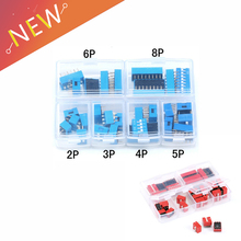 Kit de interruptores Dip en caja, 2, 3, 4, 5, 6, 8 vías, 2,54mm, conjunto de combinación de 5 pares 2024 - compra barato