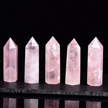 4-10cm 100% Natural Rock Pink Rose Quartz Crystal Stone Point Healing Crystal Stone Decoration Crafts natural stone decorationD2 2024 - buy cheap