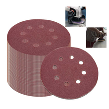 Hot 50Pcs 5 Inch 125Mm Round Sandpaper Eight Hole Disk Sand Sheets Grit 40/60/80/120/240 Hook And Loop Sanding Disc Polishing 2024 - buy cheap