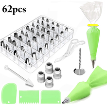 Cake Decorating Tool 62pcs/Set Russian Piping Icing Nozzles Cake Decoration Tips Fondant Pastry Bag Baking Confectionery Tools 2024 - buy cheap