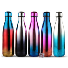 500ml Stainless Steel Double Wall Plating Vacuum Flask Tumbler Insulated Water Bottle Gradual Change Cola Beer Coffee Thermos 2024 - buy cheap