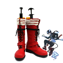 Ao no blue exorcistas homens cosplay rin okumura botas vermelhas tamanho personalizado 2024 - compre barato