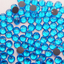 AAAA SS6~SS30 Peacock Blue DMC Hot Fix Crystal Rhinestones flatback Iron-on loose for nail hat shoe clothing phone decorations 2024 - buy cheap