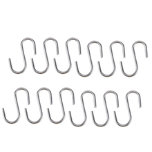10 Pcs S Shaped Hooks Stainless Steel Heavy Duty Iron Wire Clasp Over Tool Utensils Hangers Door Clothes Rack for Kitchen Home 2024 - buy cheap