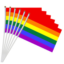 Флаг Радужный из полиэстера, 30x21x14 см, 6 шт. 2024 - купить недорого