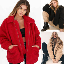 Women Coat Faux Fur Lady Jacket Soft Fluffy Outwear Warm Shaggy Winter Fall 2024 - buy cheap