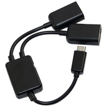 Хост-Кабель Micro-USB, штырь Micro-USB для 2X Type A двойной USB Женский OTG адаптер конвертер концентратор для Android Tablet Pc и Smart Pho 2024 - купить недорого