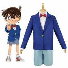 JP Anime Detective Conan Case Closed Conan Edogawa Full Set Cosplay Costume Kids Adult School Uniform Sets 2024 - buy cheap