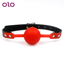 OLO Oral Fixation Mouth Gag SM PU Leather Band Silicone Ball Sex Toys for Couples Restraints SM Bondage Adult Games Slave 2024 - buy cheap