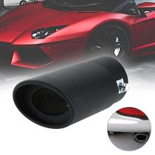 58mm Car Rear Auto Exhaust Muffler Universal Tip Stainless Steel Pipe Tail Black Chrome Trim Liner Car Accessories  Mufflers 2024 - buy cheap