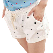 Free Shipping Hot Sale Female Dot Printed Shorts Casual High Elastic Waist Draw String Loose shorts With Pocket C212 2024 - buy cheap