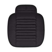 Универсальный чехол для автомобильного сиденья, подушка из искусственной кожи с бамбуковым углем, удобный чехол для автомобильного сиденья, черный цвет 2024 - купить недорого