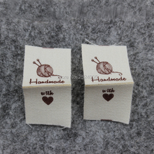 free shipping stock handmade label/DIY gift labels/clothing woven label/cotton printed label/garment tag 200 pcs a lot 2024 - buy cheap