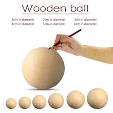 5-40g/Lot 1-6cm Solid Wooden Round Ball For Jewelry Manual DIY Accessories Wood Color Big Painted Ball Craft Supplies 2024 - buy cheap