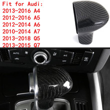 Car Styling automatic speed gear shift knob head carbon fiber cover Sticker For Audi A3 8V S3 A4 B8 A5 A6 C7 S6 A7 S7 A8 Q5 Q7 2024 - buy cheap