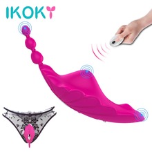 IKOKY Butterfly Vibrator Sex Toys for Women Invisible Wear Panty Vagina Clitoris Stimulator Remote Control Perineum Anus Massage 2024 - buy cheap