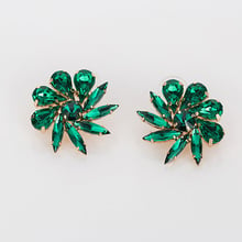 NEW Women Fashion Jewelry Style green\white Earrings Handmade Rhinestone sweet stud crystal earrings for women girl E020 2024 - buy cheap