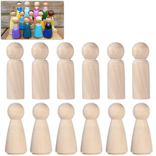 Wooden Peg Doll Unfinished Wooden People Plain Blank Bodies Angel Dolls For DIY Craft Pack of 20 2024 - buy cheap