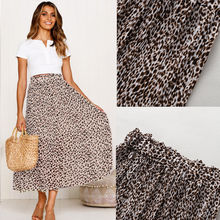 Женская шифоновая плиссированная леопардовая эластичная облегающая длинная юбка-карандаш с высокой талией 2024 - купить недорого