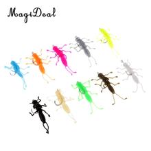 MagiDeal 10 шт. Stonefly Nymphs мухи для рыбной ловли приманка мягкая резиновая Stonefly приманка для стриппера форели красочные рыболовные приманки 2024 - купить недорого