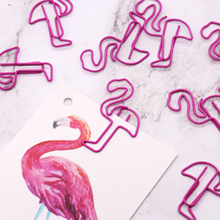 10 pçs/lote Flamingo Rosa Marcador Clipe de Papel Para DIY Livro Planejador Papelaria Material Escolar Escritório 2024 - compre barato