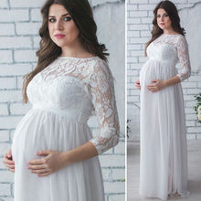 Кружевное платье для беременных женщин, длинное платье для фотосъемки, одежда для фотосъемки 2024 - купить недорого