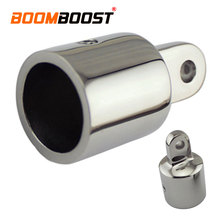 7/8'' Pipe Silver Stainless Steel Fitting Hardware 22mm Eye End Cap 1PCS For Marine Boat Yacht 316 Professional Bimini Top 2024 - buy cheap