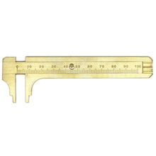Mini 100mm Metal Scale Brass Gauge Vernier Caliper Ruler Pocket Measuring Tool 2024 - buy cheap