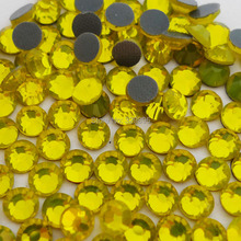 Лимонно-желтые зеркальные стразы горячей фиксации для зеркального шарфа, украшения для джинсов 2024 - купить недорого